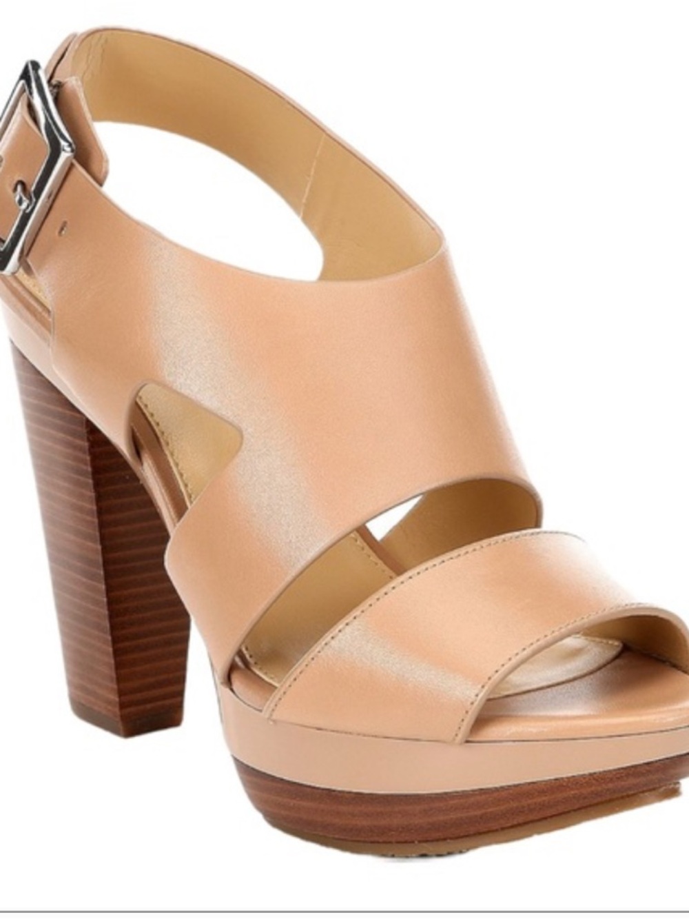 Micheal Kors Carla Women’s Leather Platform Sandals NWT only try it on in house